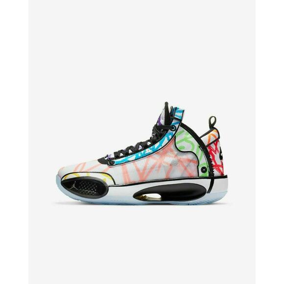 Nike Air Jordan 34 Zion PE GS Coloring Book Men Youth Sz 7Y DA4450 100 - Picture 3 of 8